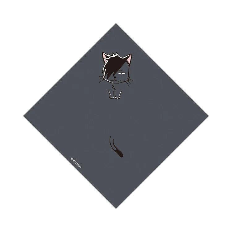 Haikyu themed Handkerchief Kuroo Tetsuro Cat open front