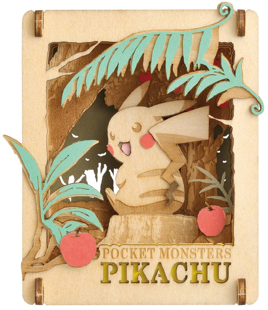 Pokemon-paper-theatre-wood-style-diorama-craft-kit-found-you-pikachu-front