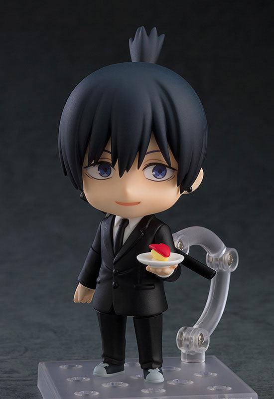 Nendoroid Chainsaw Man Figure Hayakawa Aki smiling holding out sushi