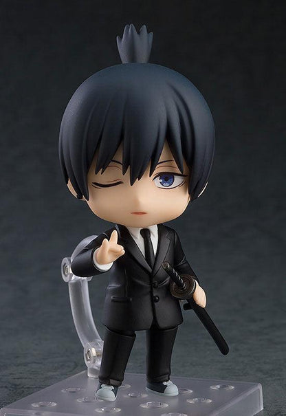 Nendoroid Chainsaw Man Figure Hayakawa Aki front one eye closed kon hand sign