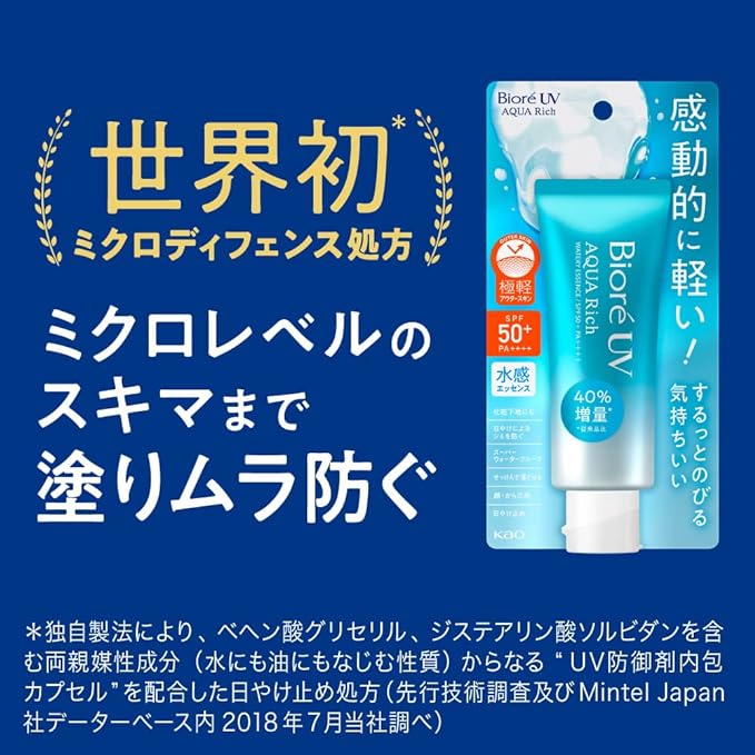 Biore UV Aqua Rich SPF 50+ poster microlevel protection