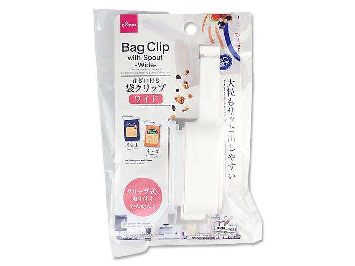 Daiso Bag clip with wide spout packaged front