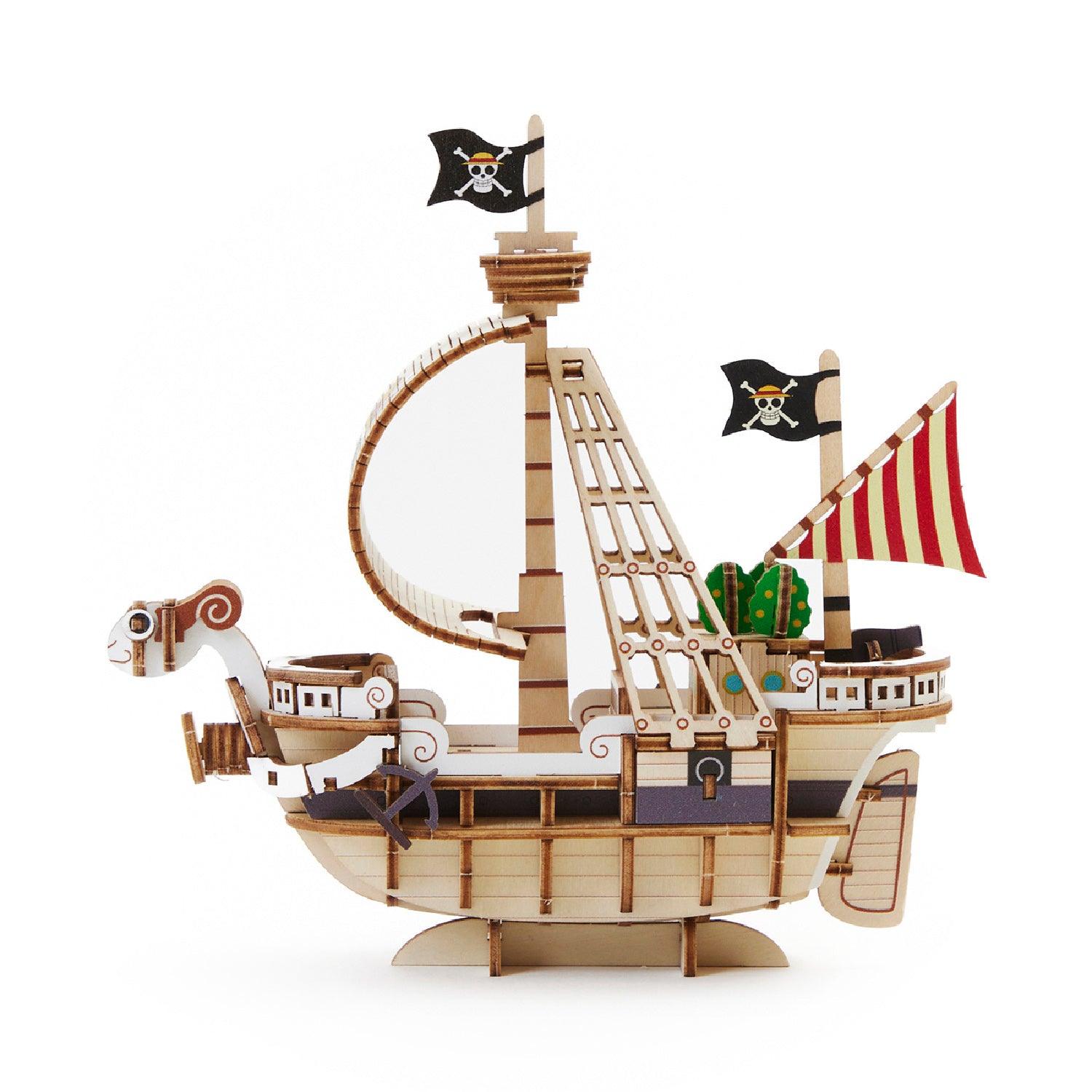 KIGUMI DIY Wooden One Piece Pirate Ship Puzzle kit Going Merry side