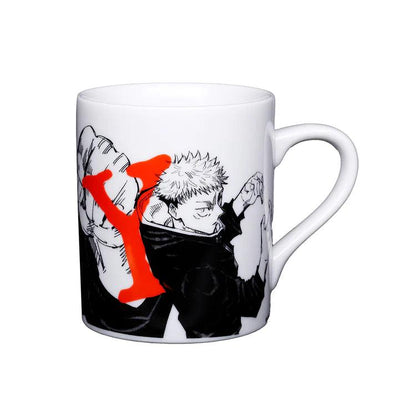 Jujutsu Kaisen themed Alphabet mug Itadori Yuji front