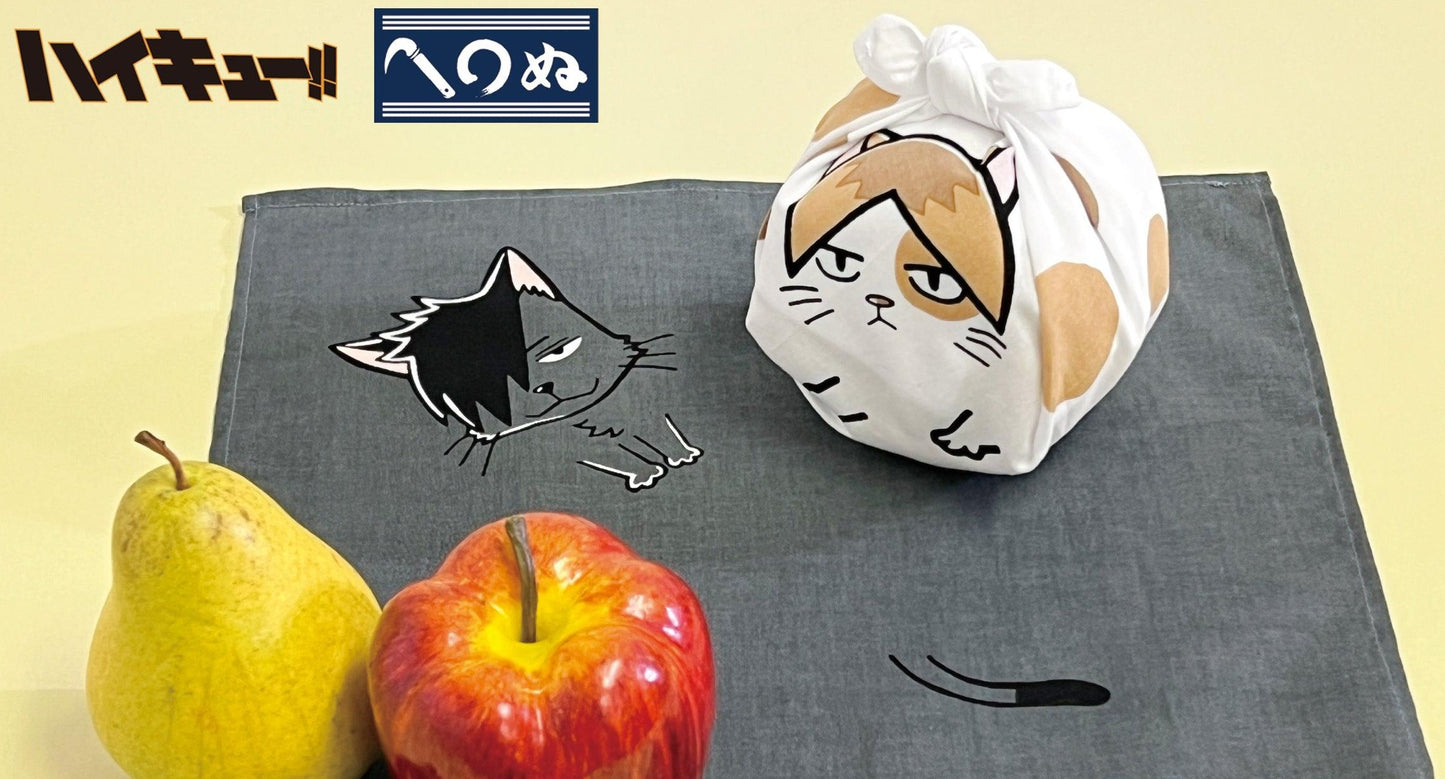 Haikyu themed Handkerchief Kuroo Tetsuro Cat and Kenma Kozume cat