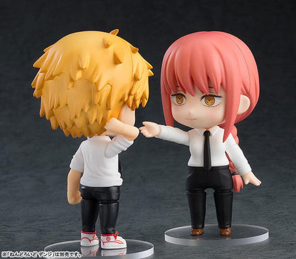 Nendoroid Chainsaw Man Figure Makima holding out hand to Denji figure