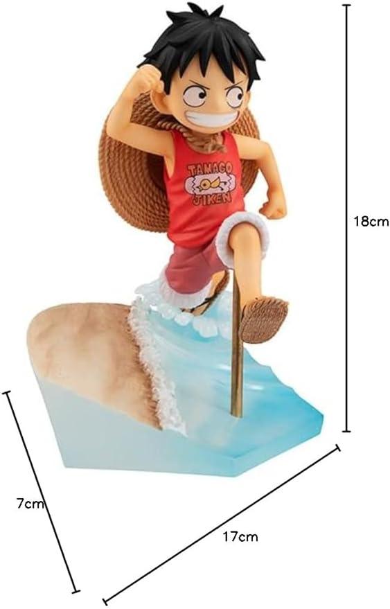 G.E.M Series RUN! RUN! RUN! One Piece Figure: Monkey D Luffy front strawhat off dimensions