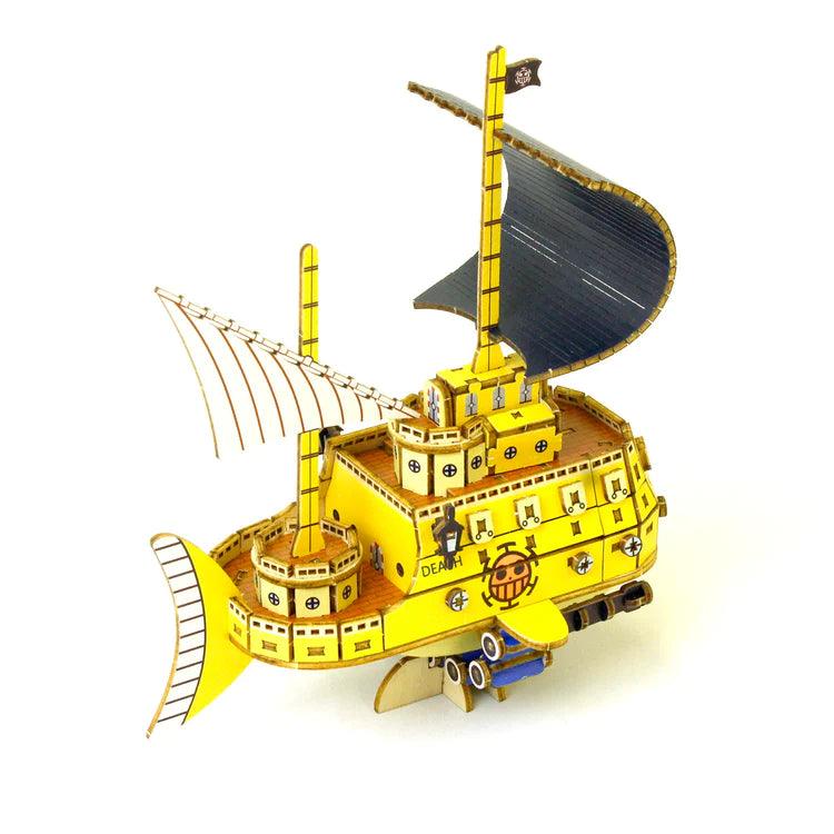 Kigumi DIY Wooden One Piece Pirate Ship Puzzle kit Trafalgar Law Submarine Polar Tang top