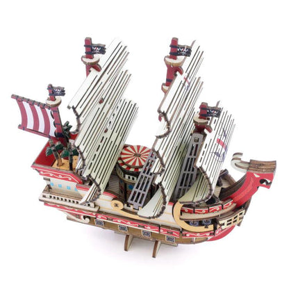 Kigumi DIY Wooden One Piece Pirate Ship Puzzle kit Red Hair Pirates Red Force top