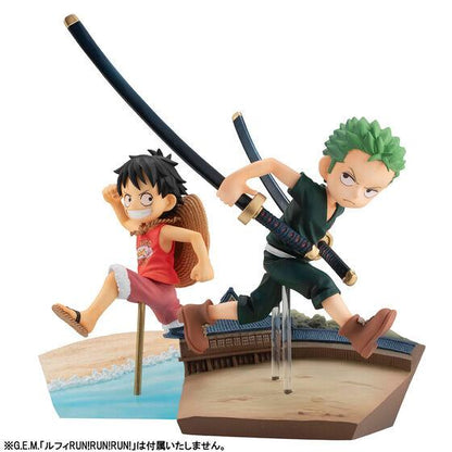 G.E.M Series RUN! RUN! RUN! One Piece Figure: Roronoa Zoro side with Monkey D Luffy figure