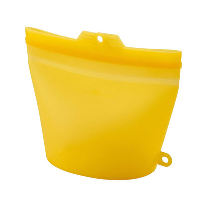 Delista Microwave safe Silicone cook bag yellow front