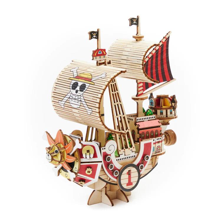 Kigumi DIY Wooden One Piece Pirate Ship Puzzle kit Thousand Sunny diagonal