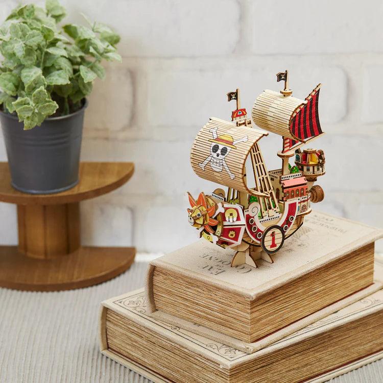 Kigumi DIY Wooden One Piece Pirate Ship Puzzle kit Thousand Sunny zoom out decoration