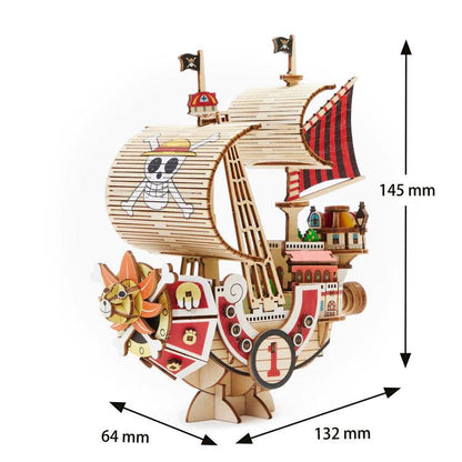 Kigumi DIY Wooden One Piece Pirate Ship Puzzle kit Thousand Sunny dimensions