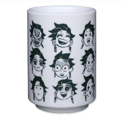 Demonslayer Ceramic tea cup with 19 different expressions of Tanjiro back