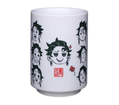 Demonslayer Ceramic tea cup with 19 different expressions of Tanjiro front