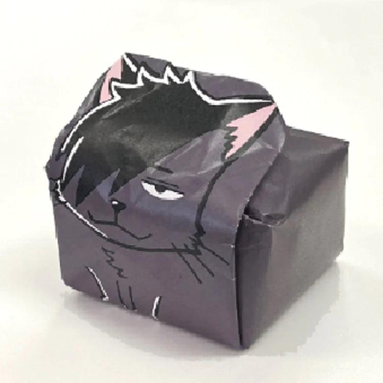 Haikyu themed Handkerchief Kuroo Tetsuro Cat wrapped box