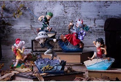 G.E.M Series RUN! RUN! RUN! One Piece Figure five characters assembled Roronoa Zoro Yamato Monkey D Luffy Trafalgar Law Uta